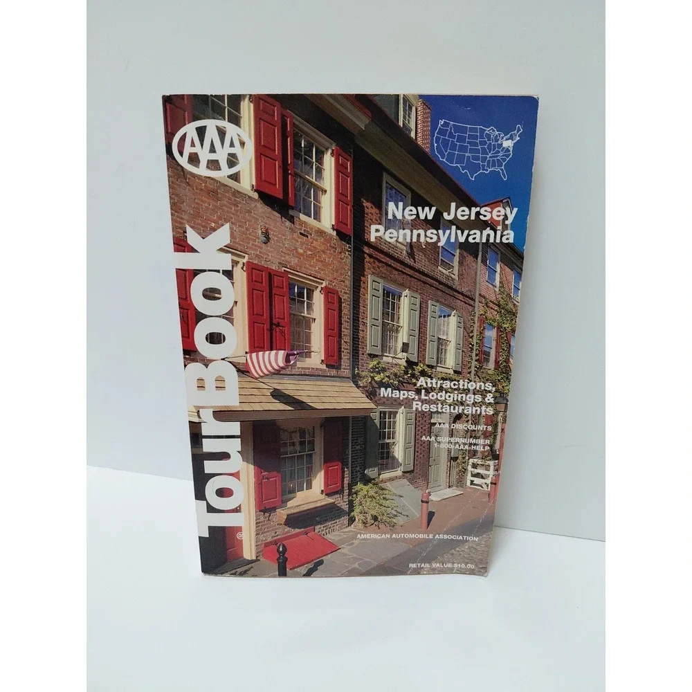 AAA New Jersey Pennsylvania‎ Tour Book 1994 Vintage Travel Ephemera Paperback